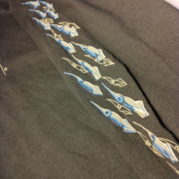 Guy Harvey Bluewater Shirt Men Medium Long Sleeve Blue Marlin Sea Fishing Fish - Picture 11 of 11